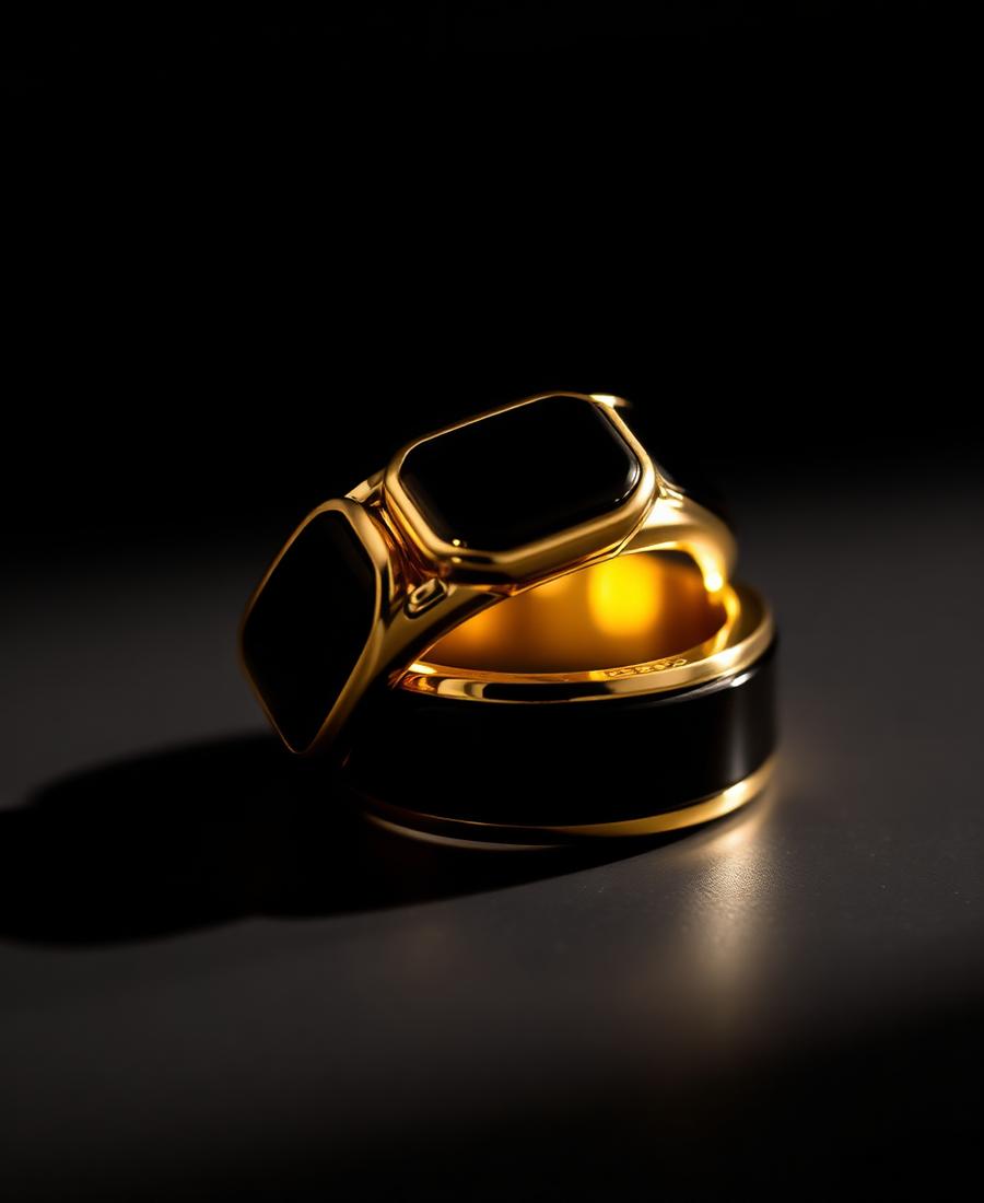 Obsidian Signet Pair